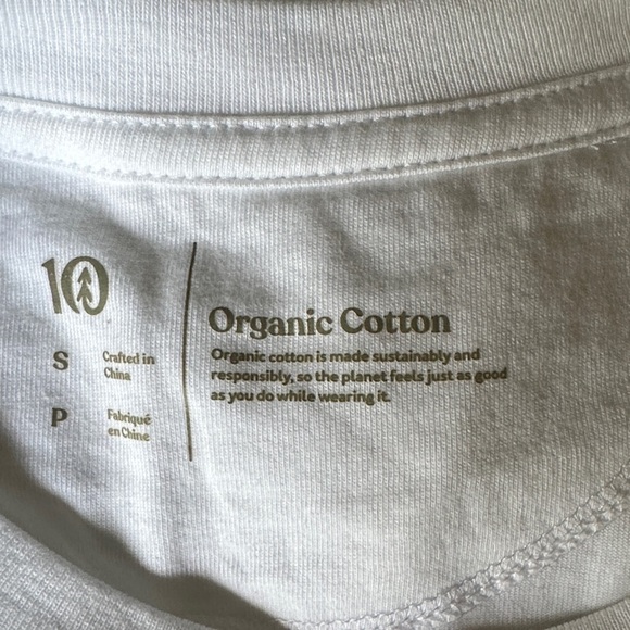 tentree White Short Sleeve Tee with Green and Purple Logo - Picture 3 of 9